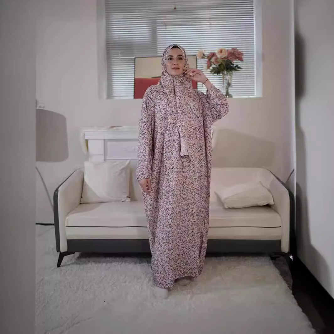 Women Accessories Dubai - Jalabiya-Abayas pour femmes, Robe longue imprimée,