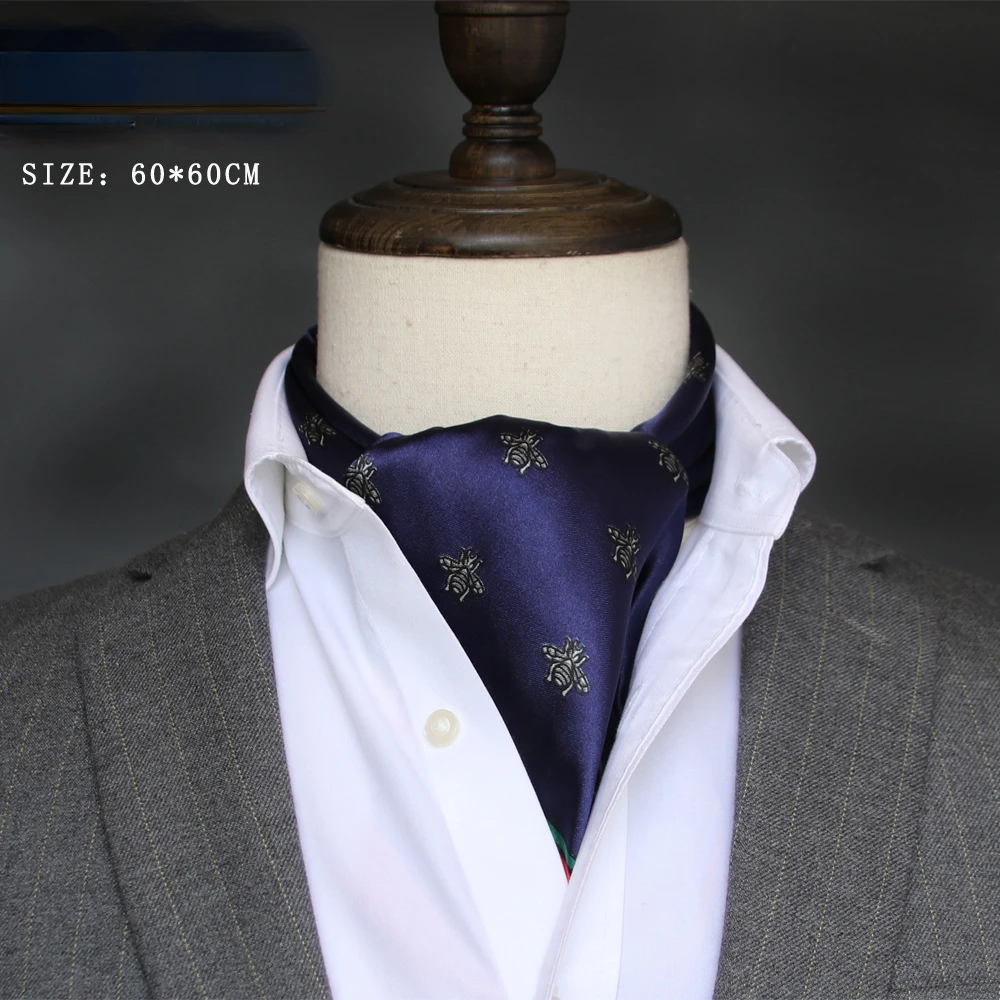 Silk Scarf Square - Foulard en soie britannique pour hommes,
