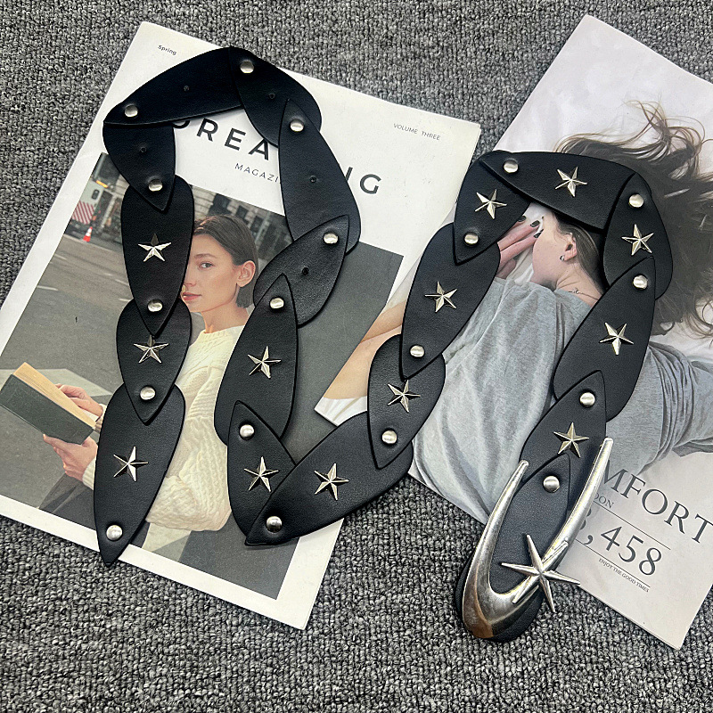 Women'S Emo Accessories - Ceinture en cuir de style gothique