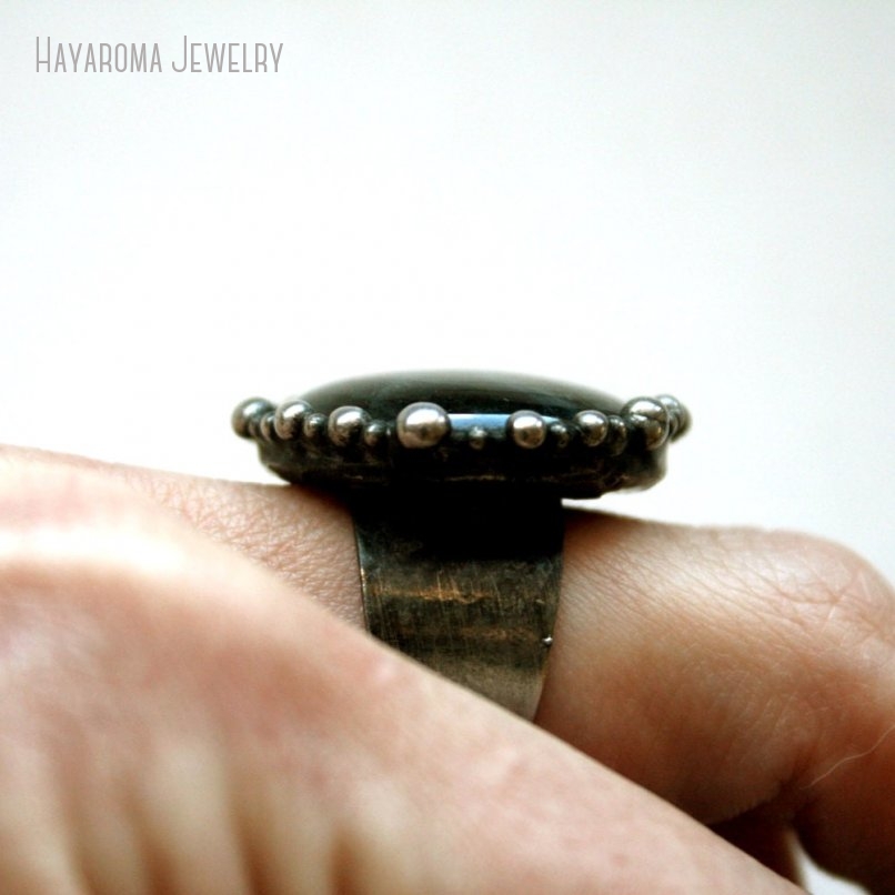 Bague ronde en Labradorite Aqu - Women'S Emo Accessories avis et prix